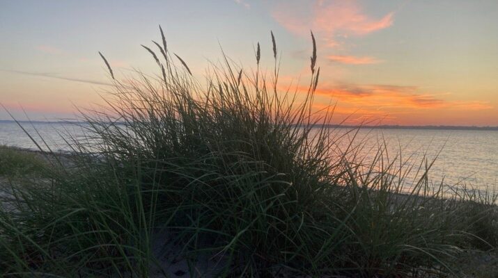 Strand am Meer mit Sonnenuntergang Foto-Dagmar Falk